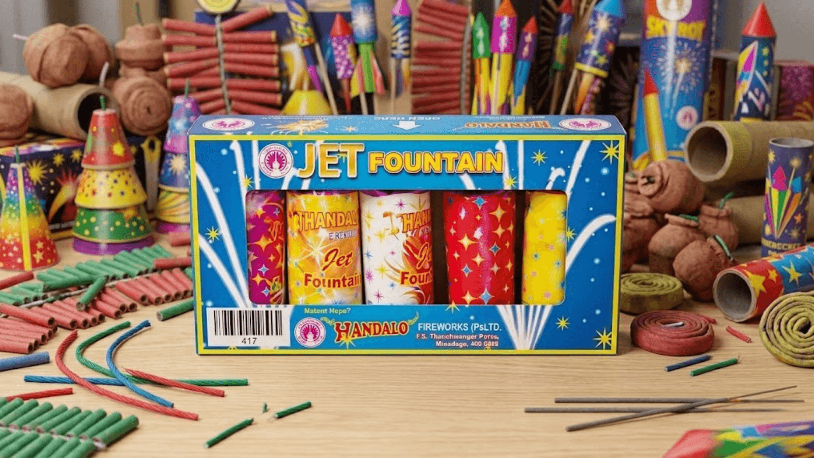 Sivakasi setout crackers — ground-based fireworks with crackling and colour effects