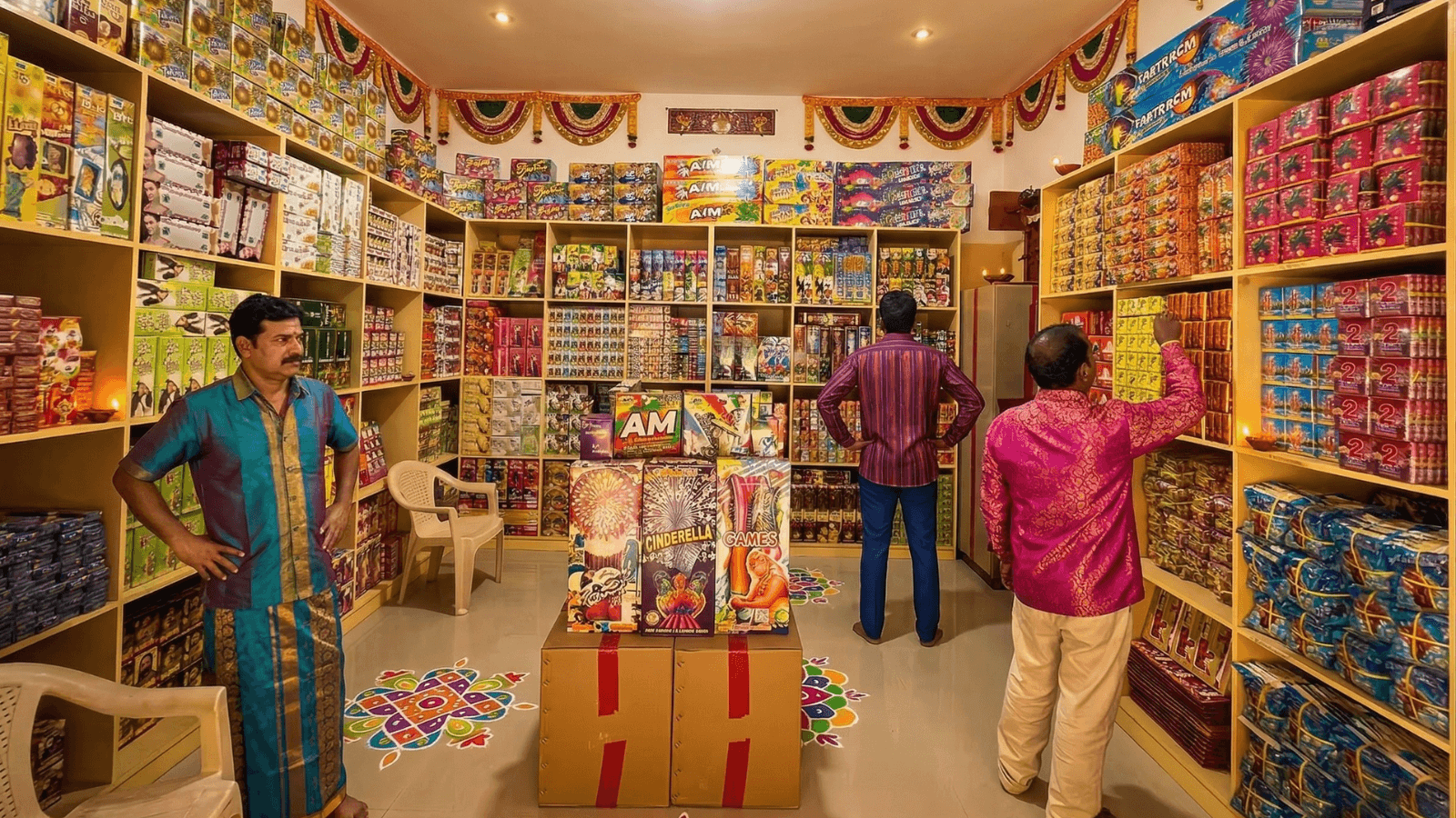 Small vendor selling crackers — Sivakasi wholesale reseller setup